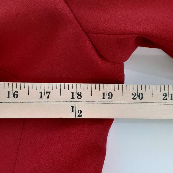 Vintage 90s Red Blazer Jacket 100% New Wool Woolmark Size 10P Norton McNaughton - Picture 8 of 11